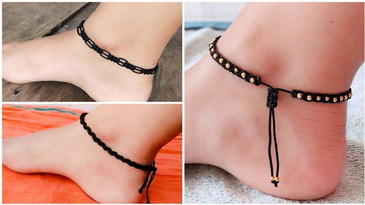 How to Make a Black Thread Anklet