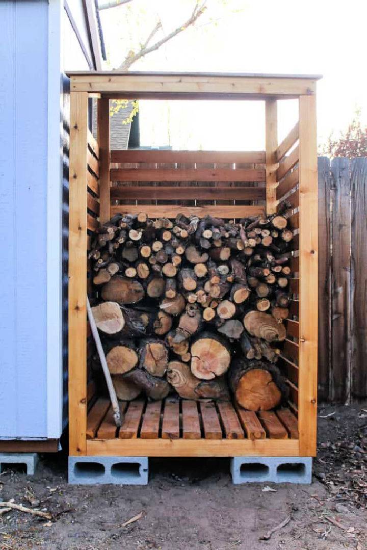 Make a Firewood Rack With Roof