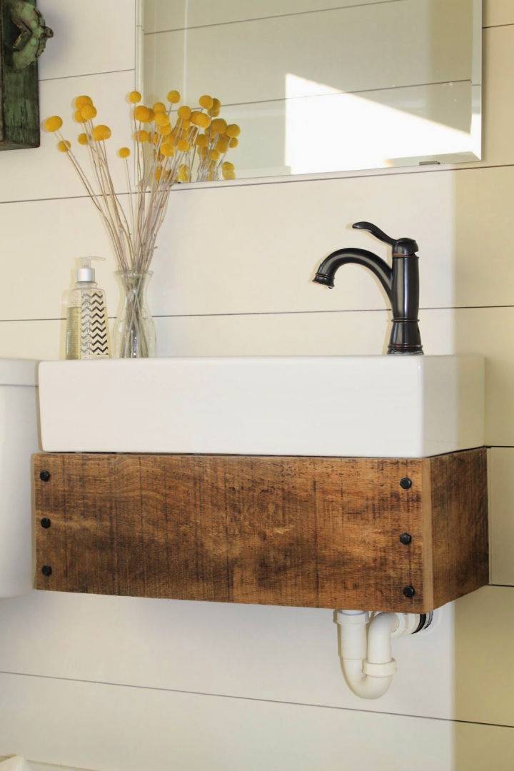 Make a Floating Vanity With Reclaimed Wood