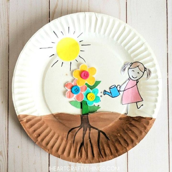 Make a Paper Plate Growing Flower