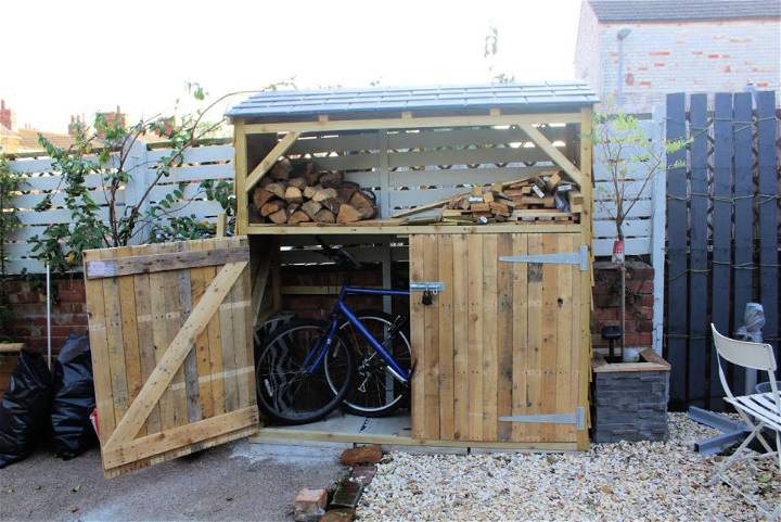 Making a Bike Shed With Log Store