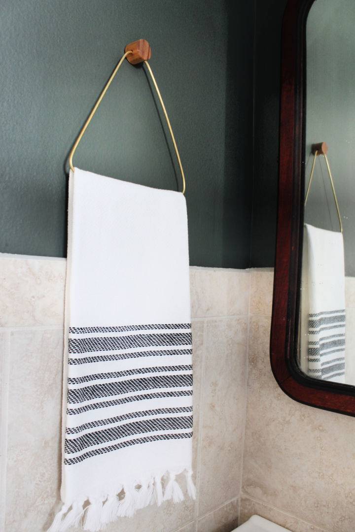 Simple DIY Brass Hand Towel Holder