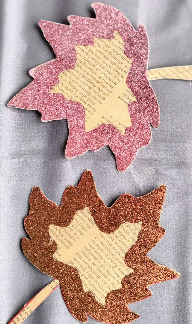 Easy Glitter Leaves Craft
