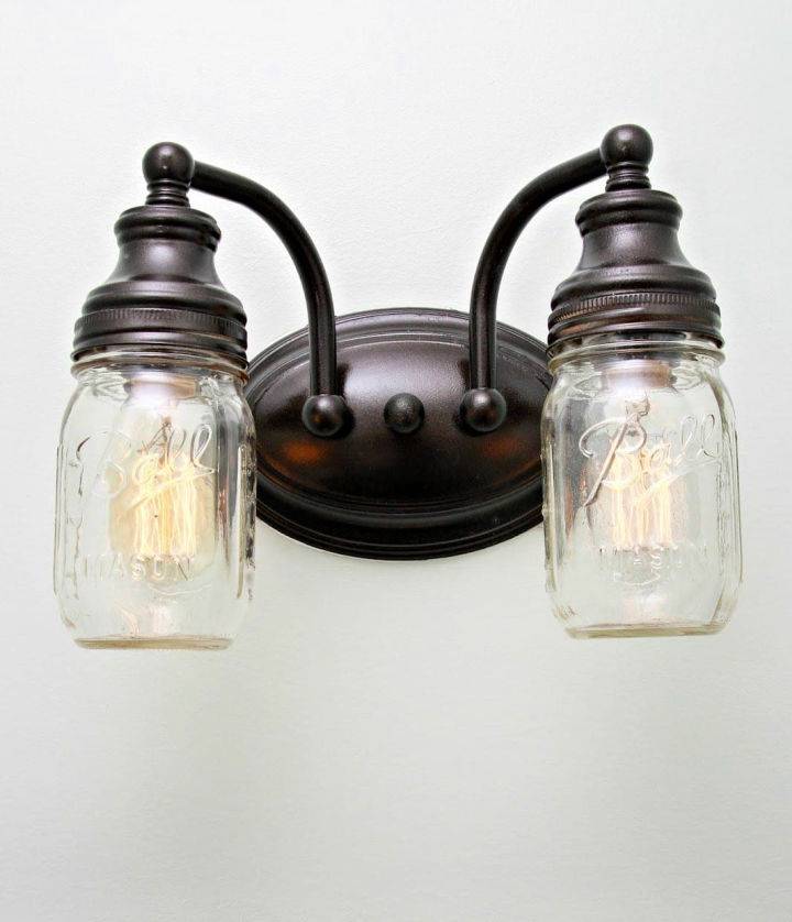 Make a Mason Jar Vanity Light