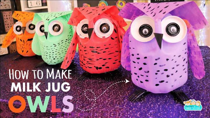 Milk Jug Owl Craft Earth Day Kids Crafts