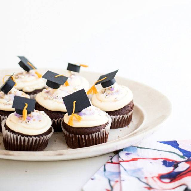 Mini Graduation Caps Cupcake Topper