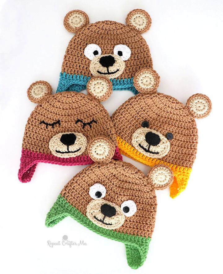 Modern Crochet Bernat Bear Hat Pattern