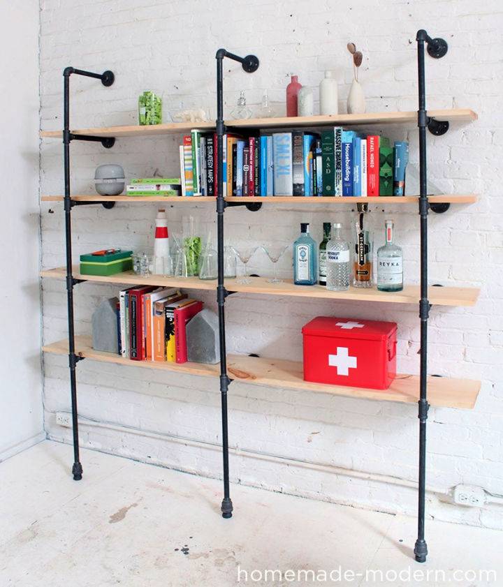 Modern DIY Pipe Shelves