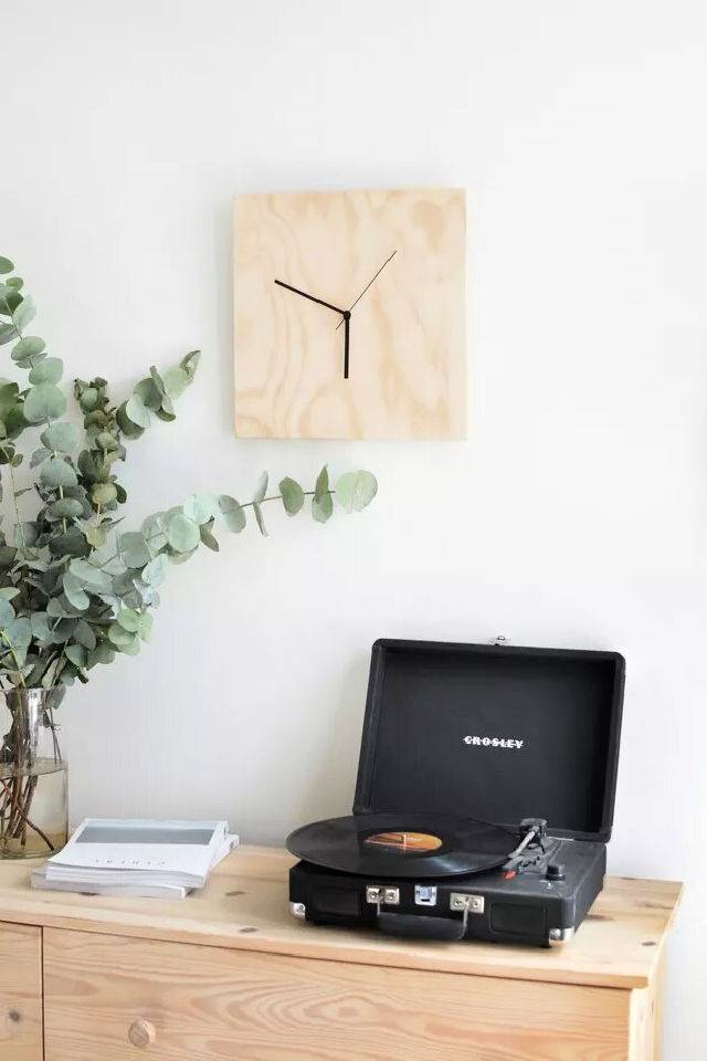 Modern Handmade Chic Plywood Clock