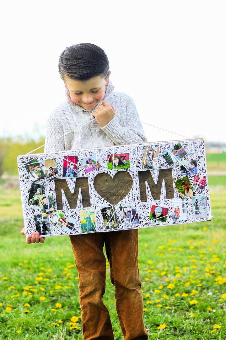 DIY Mother’s Day String Art Photo Gift