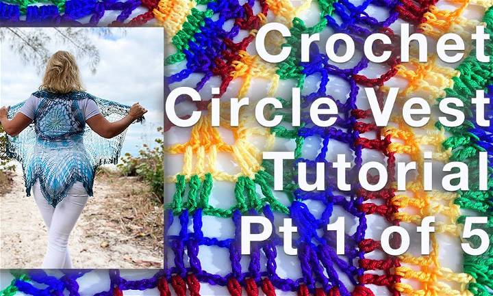 Multicolor Crochet Circle Mandala Vest Pattern