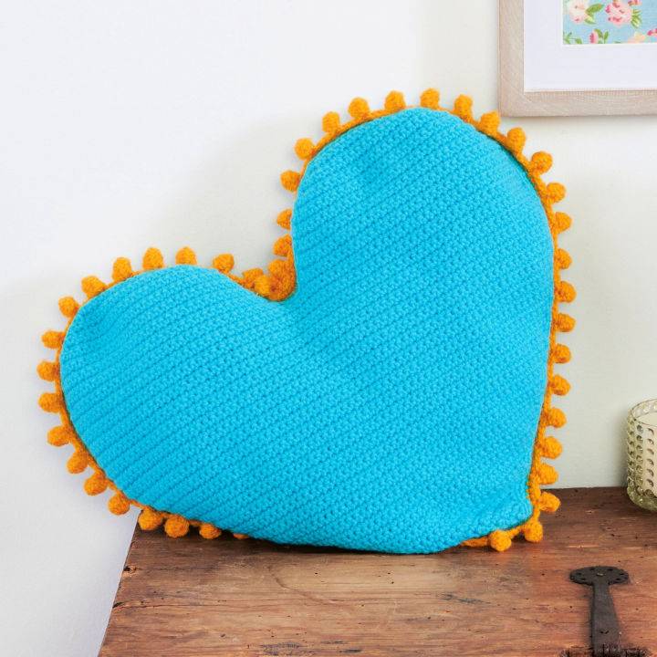 New Crochet Hearts and Poms Pillow Pattern