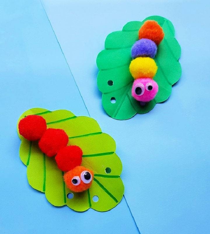 Pom Pom Caterpillar Craft for Kids