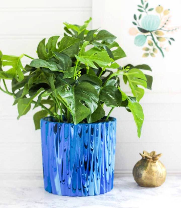 How to Make a Poured Paint Planter