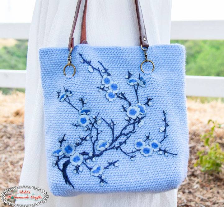 Pretty Crochet Blossom Tote Bag Pattern