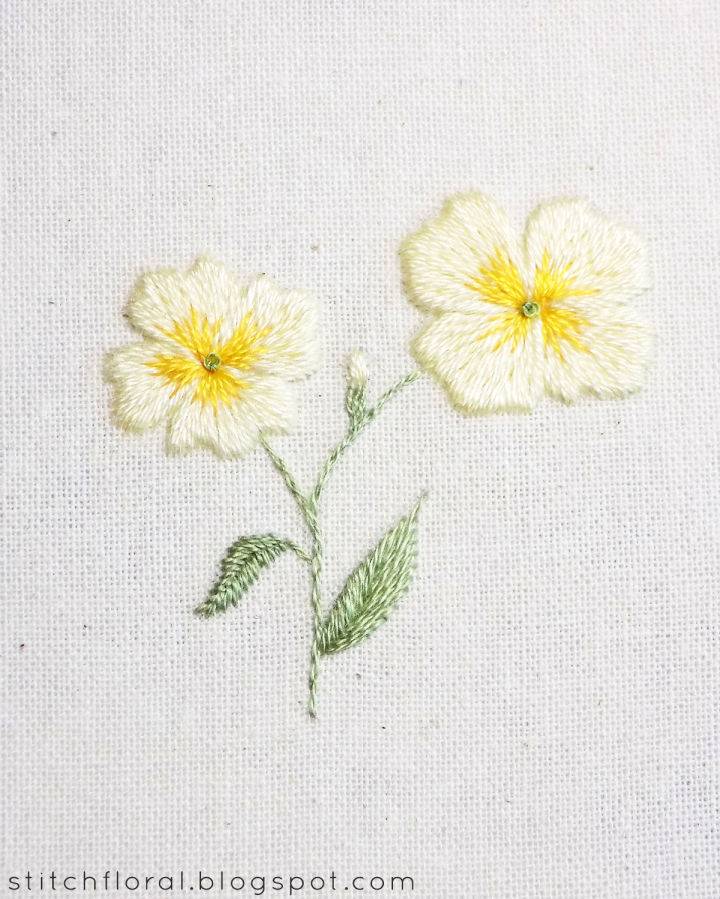 Primrose Botanical Embroidery