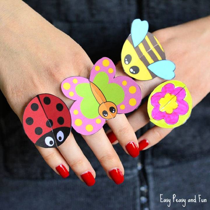 Printable Bug Paper Ring Template