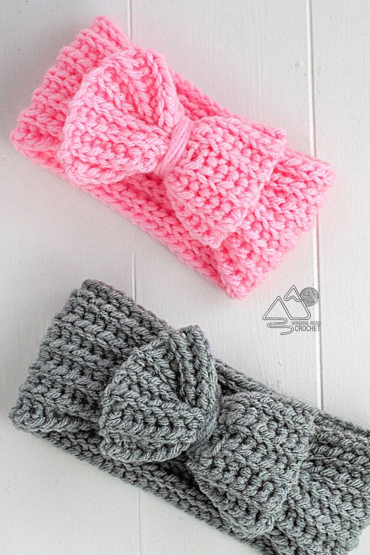 Quick and Easy Crochet Baby Bow Headband Pattern