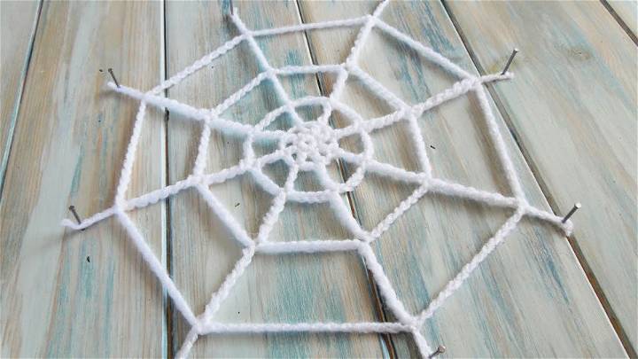 Scrap Yarn Crochet Spider Web Pattern