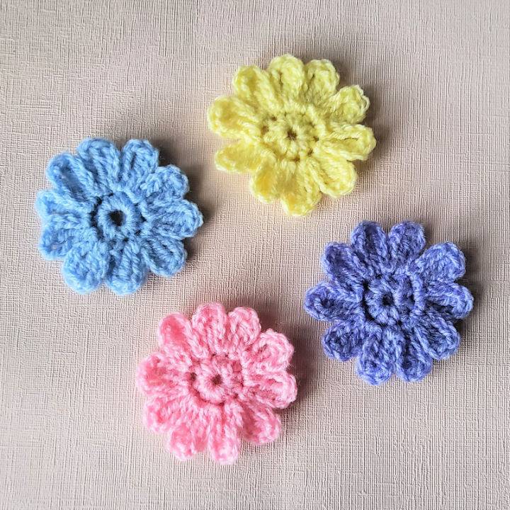 Simple Crochet 10 Petal Flower Pattern