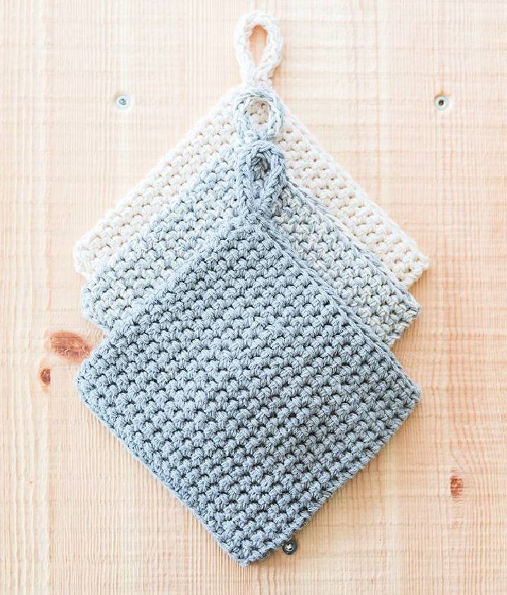 Simple Crochet Double Thick Potholder Pattern