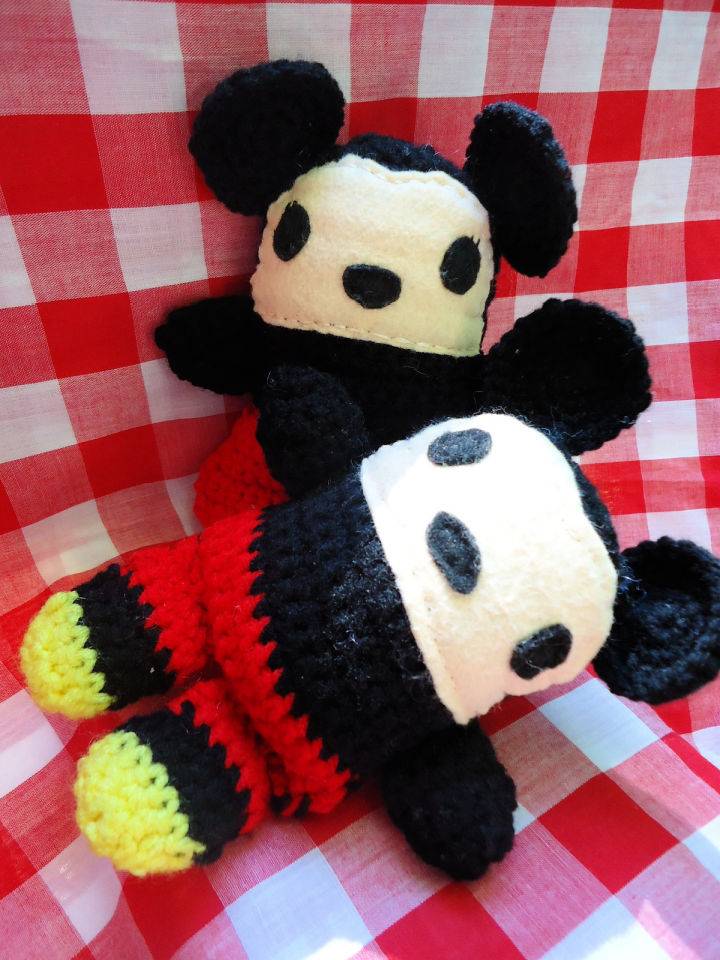 Simple Crochet Mickey and Minnie Mouse Pattern