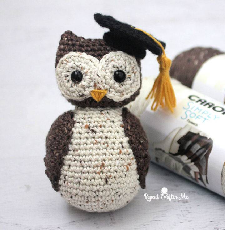 Crocheting a Wise Old Owl With Graduation Cap