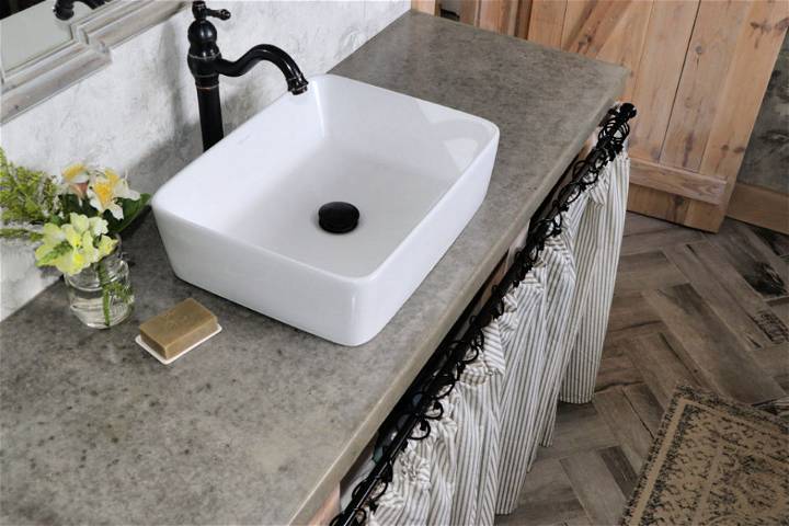 Simple DIY Concrete Bathroom Countertops