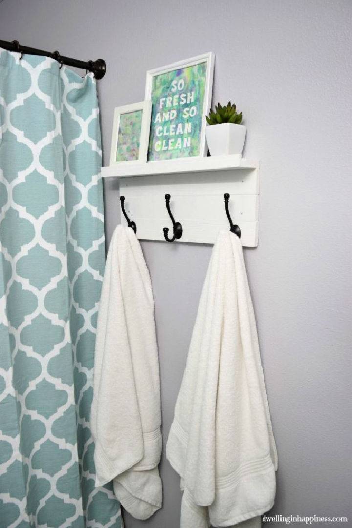 Simple DIY Towel Rack With Shelf
