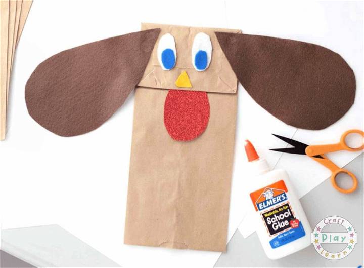 Simple Paper Bag Dog Puppet