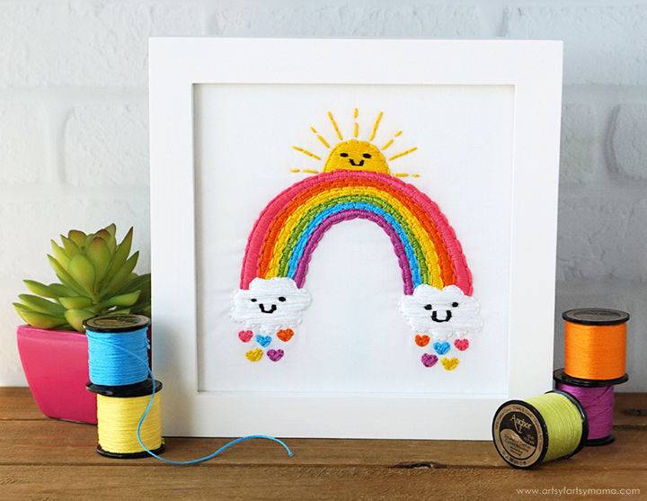 Sunshine and Rainbow Embroidery Pattern