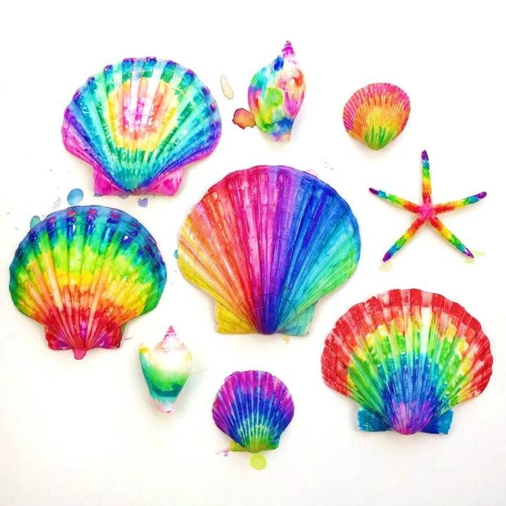 DIY Tie Dye With Sharpies on Shells
