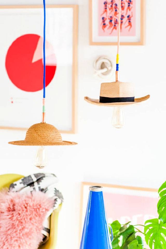 Unique DIY Pendant Light With Hat