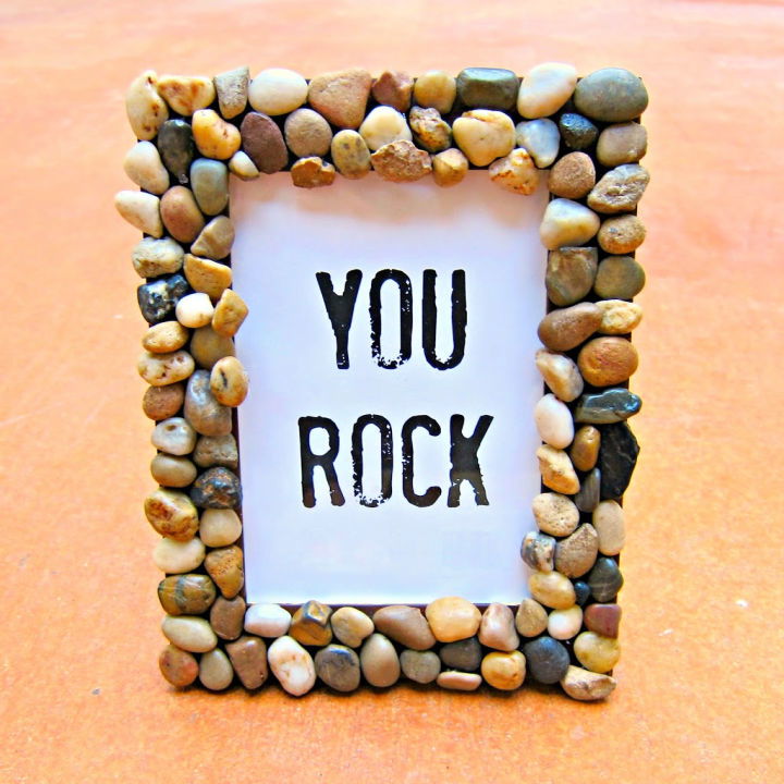 Unique DIY Rocky Picture Frame