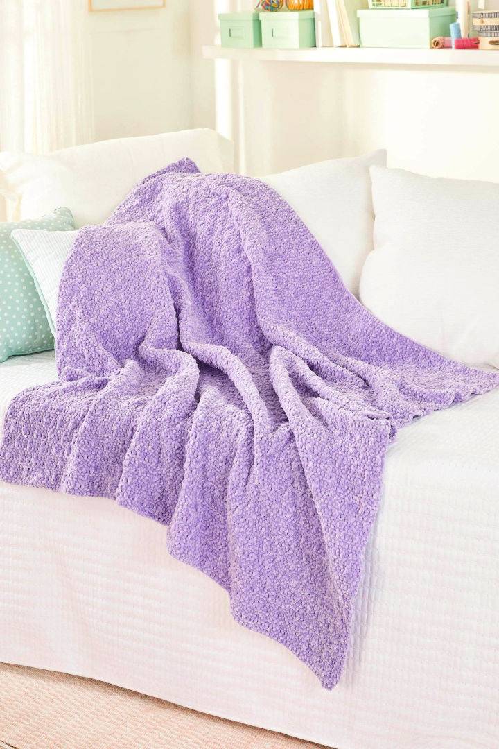 Unique Free Crochet Lavender Valley Throw Pattern