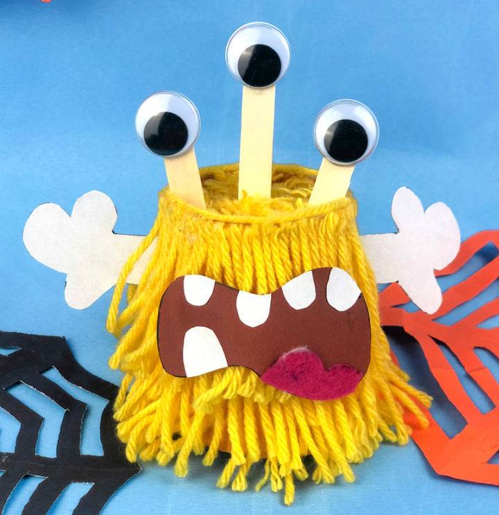 Yarn Monster Craft for Kids