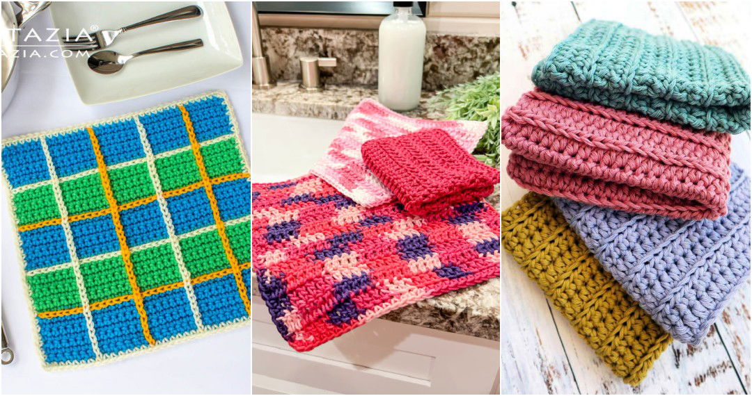 25 Free Crochet Dishcloth Patterns (Easy PDF Pattern)