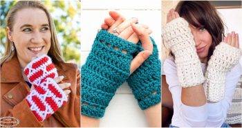 crochet fingerless gloves pattern free