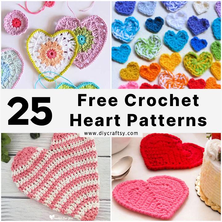 crochet heart pattern free