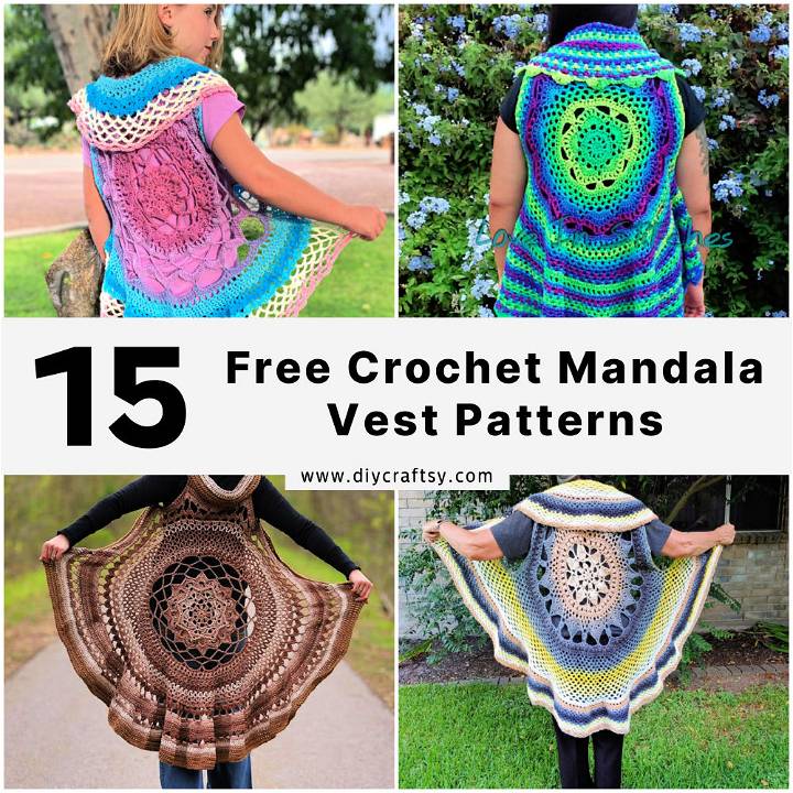 crochet mandala vest pattern free