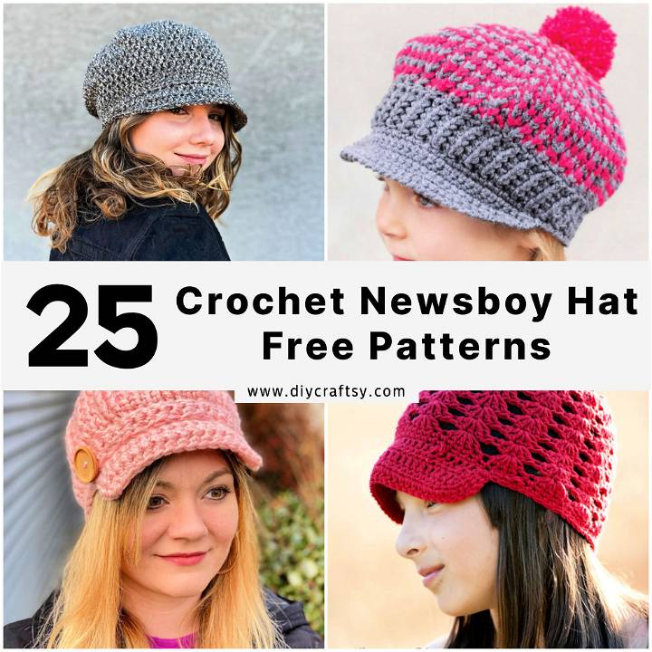 crochet newsboy hat patterns free