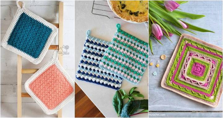 25 Free Crochet Hot Pad Patterns (Easy Pattern)