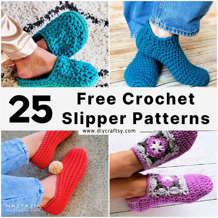 crochet slippers free pattern