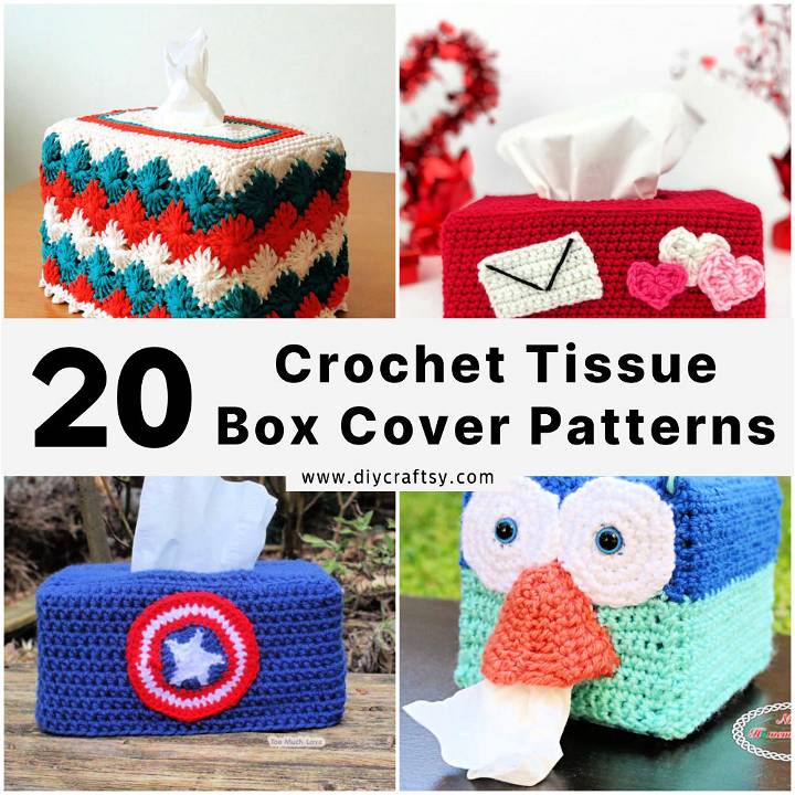 easy and free crochet tissue box cover patterns