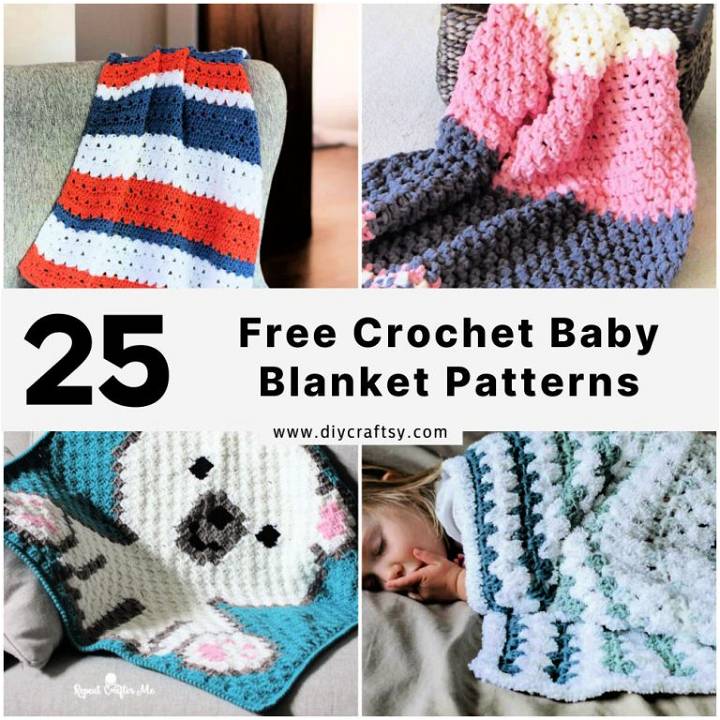 25 Free Crochet Baby Blanket Patterns (Easy PDF Pattern)