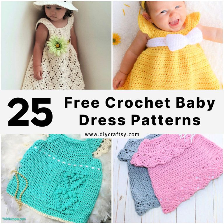 25 Free Crochet Baby Dress Patterns (Easy PDF Pattern)