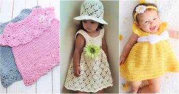 free crochet baby dress patterns all sizes