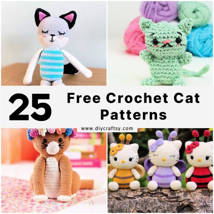 25 Free Crochet Cat Patterns (Amigurumi Cat Pattern)