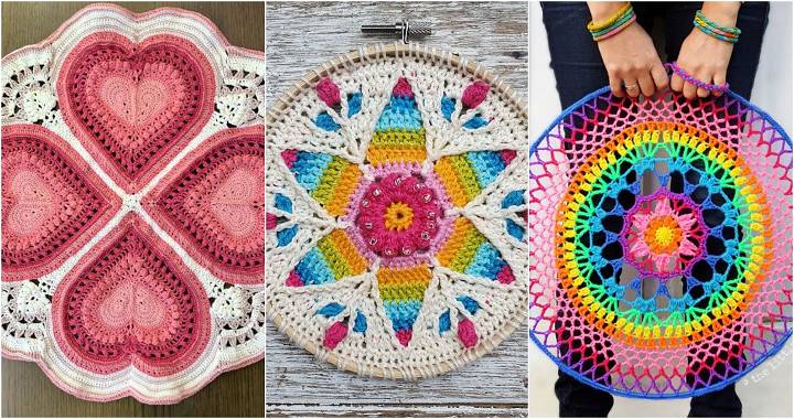 Crochet Pattern Dream Catcher, Home Decor Crochet, Mandala Crochet, ENGLISH  US Terms, Crochet Pattern Dreamcatcher, 3 Sizes, PDF, Mandala 