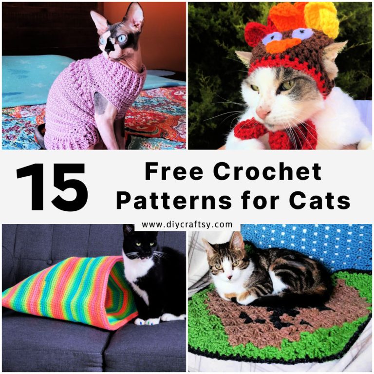 15 Free Crochet Patterns for Cats